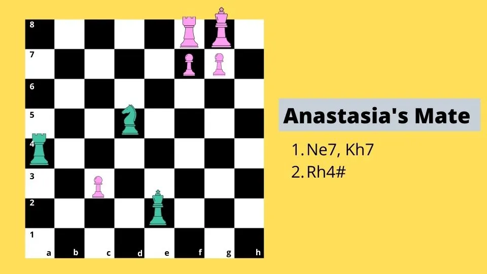 Check checkmate - Anastasia's Mate - Example 1
